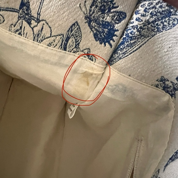 Francesca's Collections Blue and Cream Floral Tote - Picture 11 of 16